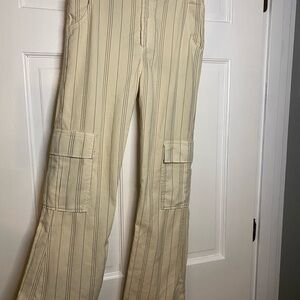Zara Tan Striped Pants